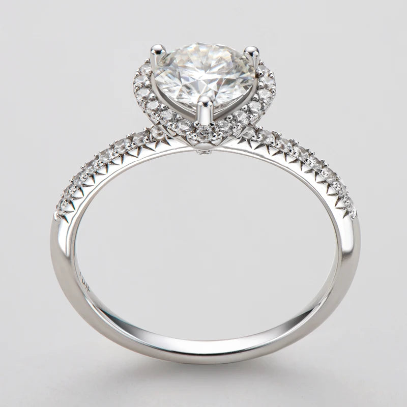 Heart Moissanite Wedding Ring