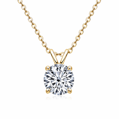 4-Claw Moissanite Solitaire Pendant Necklace