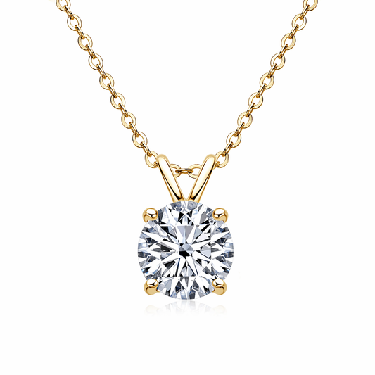 4-Claw Moissanite Solitaire Pendant Necklace