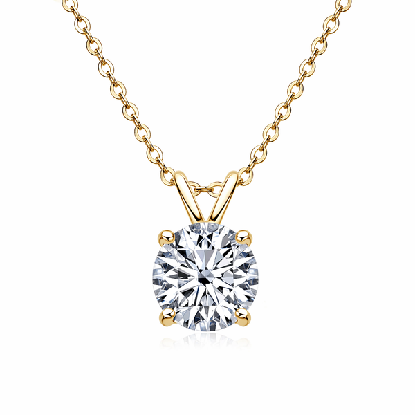 4-Claw Moissanite Solitaire Pendant Necklace