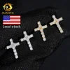 USA Stock Gra Certificate Cross Moissanite Stud Earrings 925 Sterling Silver Moissanite Iced Out Earrings for Men and Women