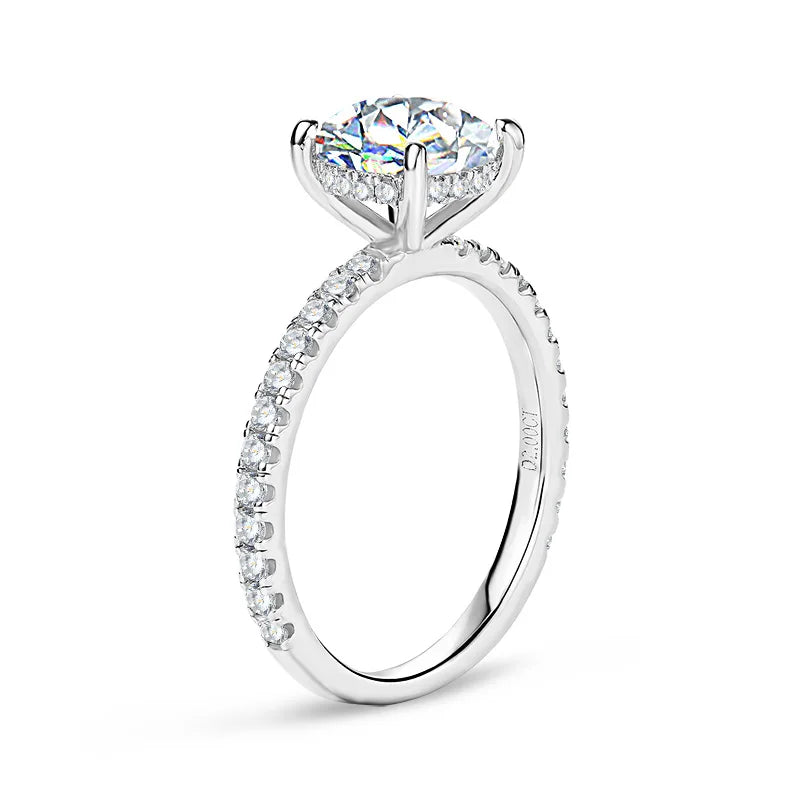 Hidden Halo Moissanite Engagement Ring