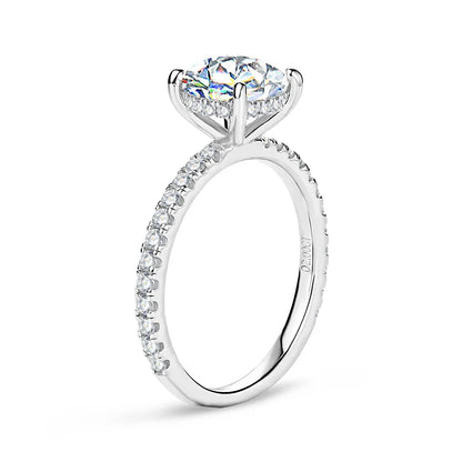 Hidden Halo Moissanite Engagement Ring