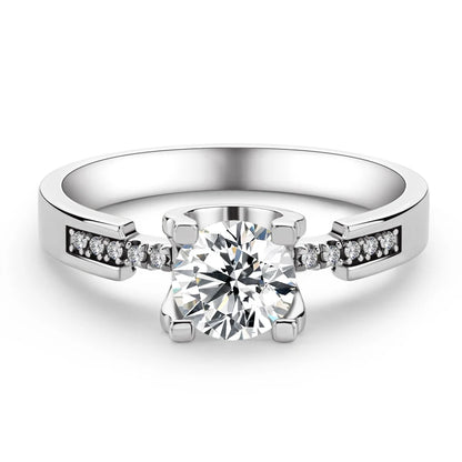 Classic Round Moissanite Solitaire Ring