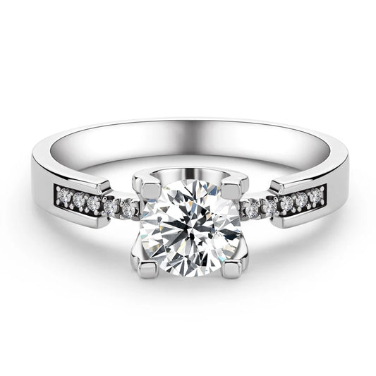 Classic Round Moissanite Solitaire Ring