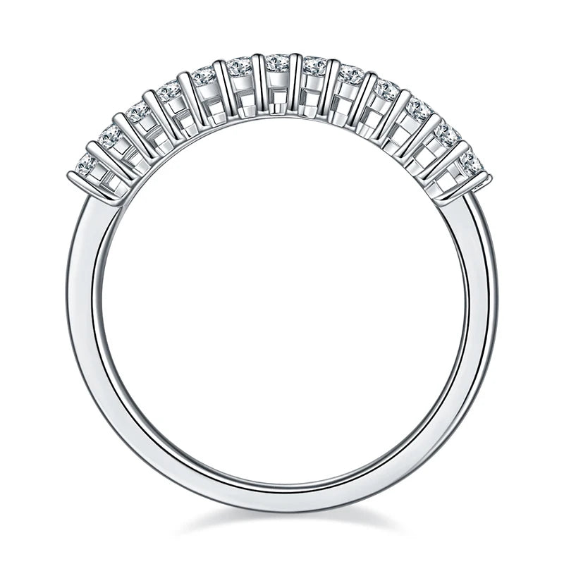 Emerald Cut Moissanite Eternity Band Ring