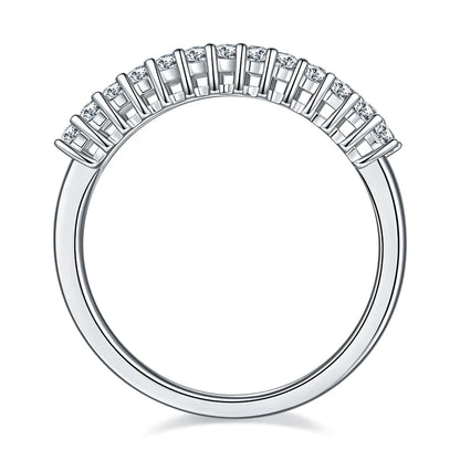 Emerald Cut Moissanite Eternity Band Ring