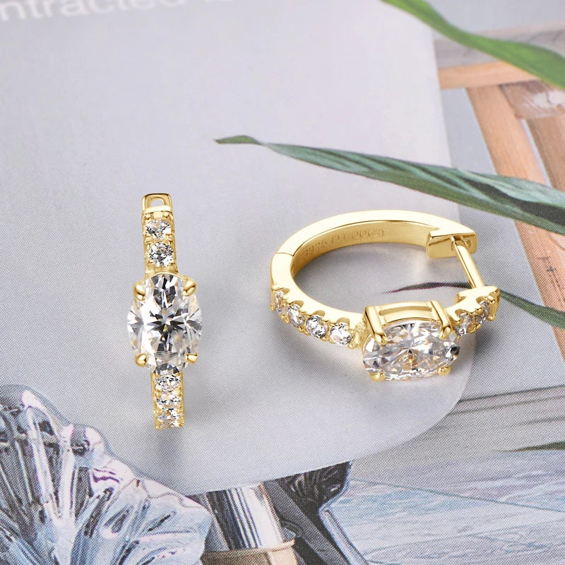 Linea Oval Huggie Earrings