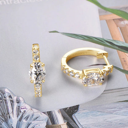 Linea Oval Huggie Earrings