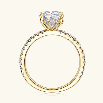 Hidden Halo Moissanite Engagement Ring
