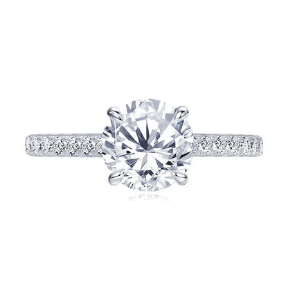 Factory GRA Certification 8mm 2.0CT Moissanite S925 Sterling Silver Four Claws Classic Wedding Engagement Ring for Women