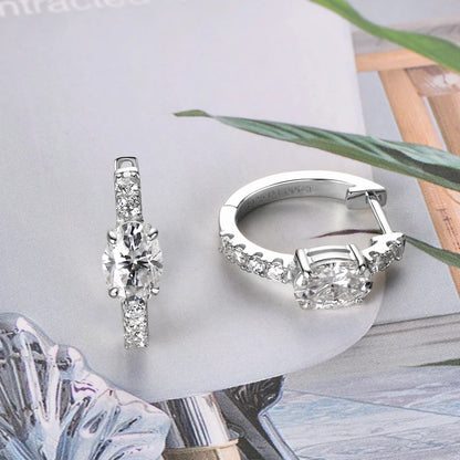 Linea Oval Huggie Earrings