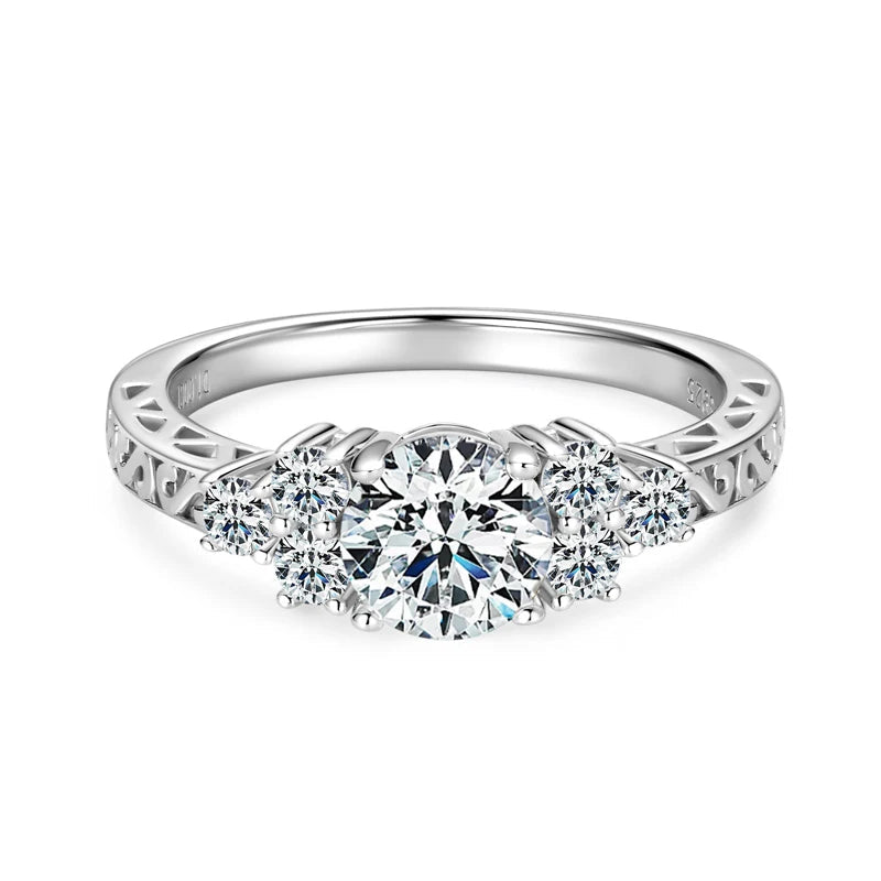 Round Moissanite Wedding Promise Ring