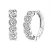 Moissanite Heart Hoop Earrings