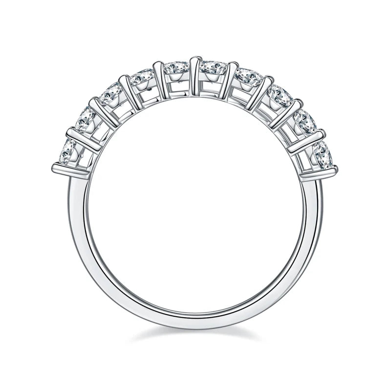 Moissanite Half Eternity Ring