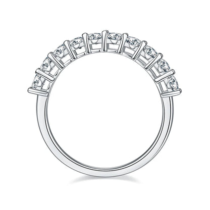 Moissanite Half Eternity Ring