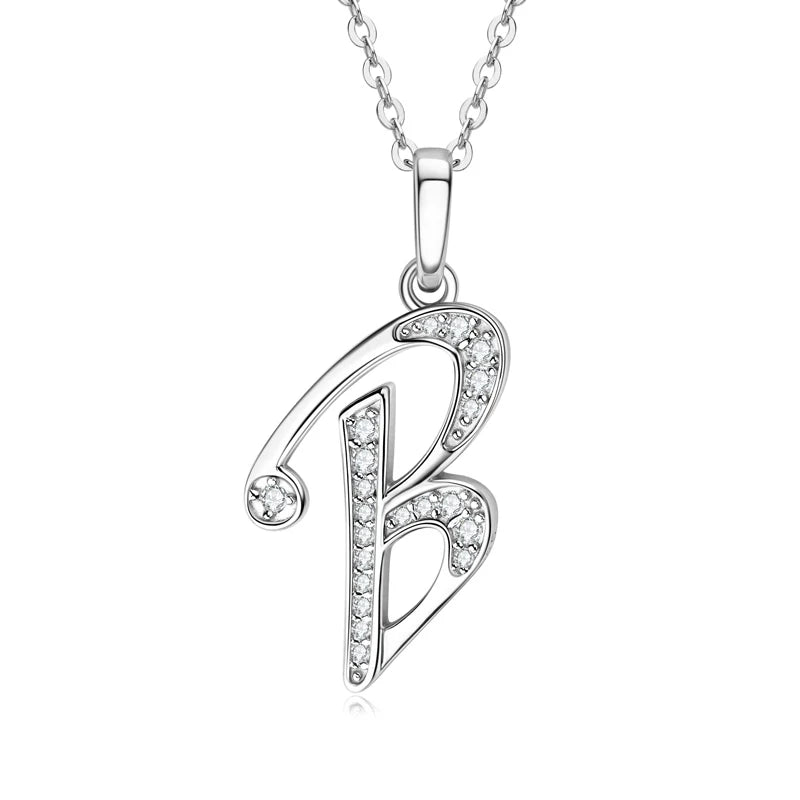 A-Z Initial Moissanite Pendant
