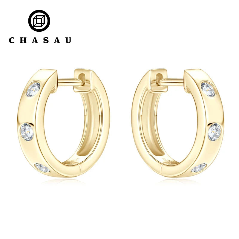 Wholesale Bulk Women Moissanite Jewelry 925 Silver Forever 2.5mm Moissanite Diamond Huggie Hoop Earrings for Men Women