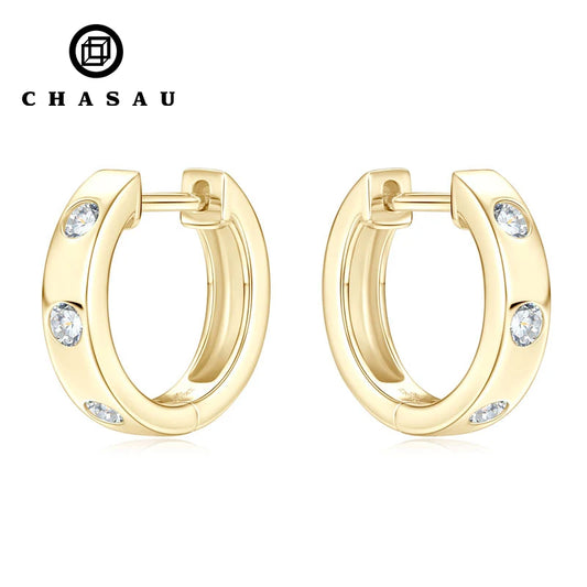 Wholesale Bulk Women Moissanite Jewelry 925 Silver Forever 2.5mm Moissanite Diamond Huggie Hoop Earrings for Men Women