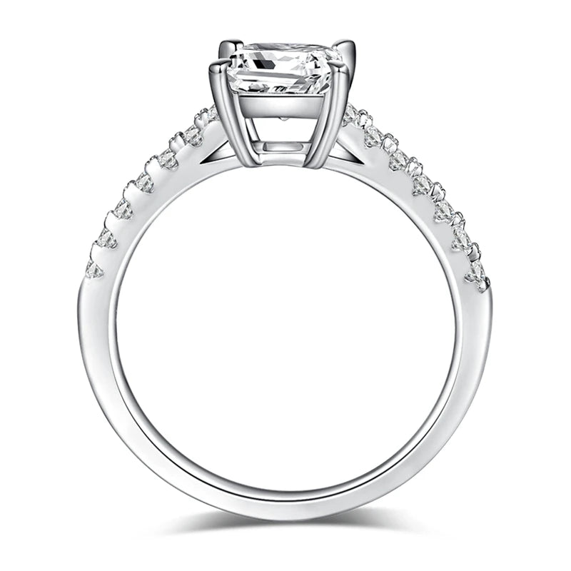 Princess Cut Pavé Ring