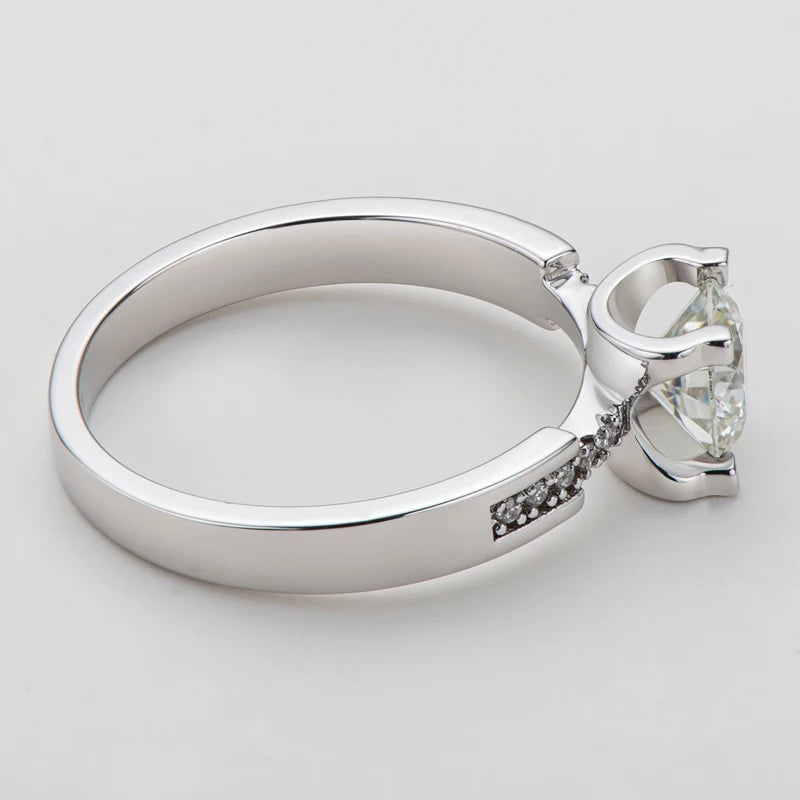 Classic Round Moissanite Solitaire Ring