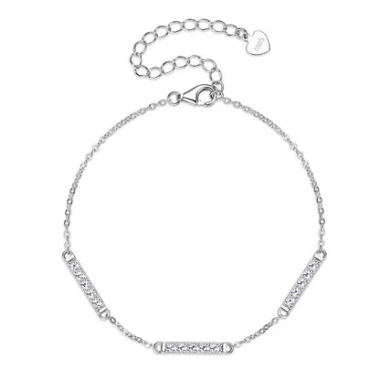 New Product Ladies Charm 925 Sterling Silver Gra VVS 2mm D Color Round Cut Moissanite Fashion Bracelet for Women Girls Wedding