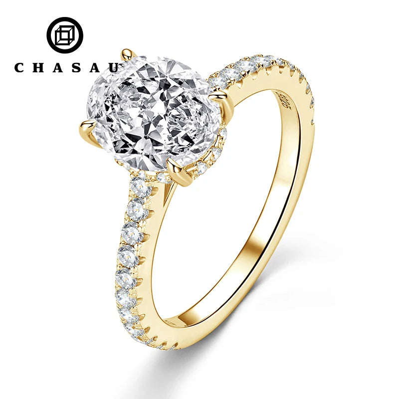 925 Silver Eternity Band 3CT 8x10mm Oval Cut D Color VVS1 Moissanite Classic  Engagement Jewelry Rings Gift for Women