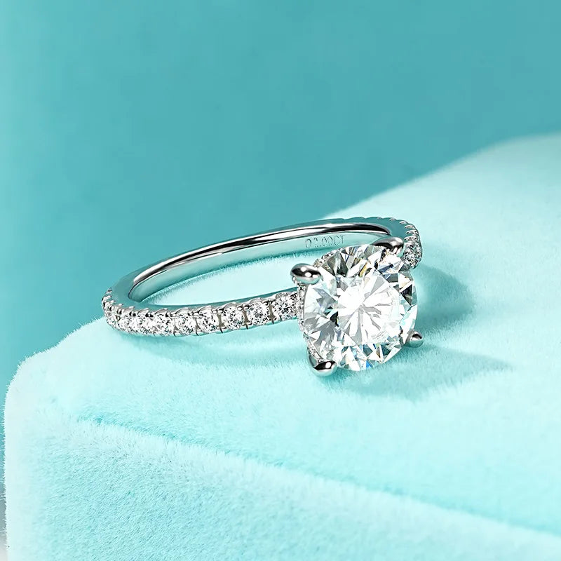 Hidden Halo Moissanite Engagement Ring