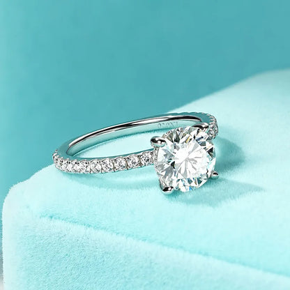 Hidden Halo Moissanite Engagement Ring