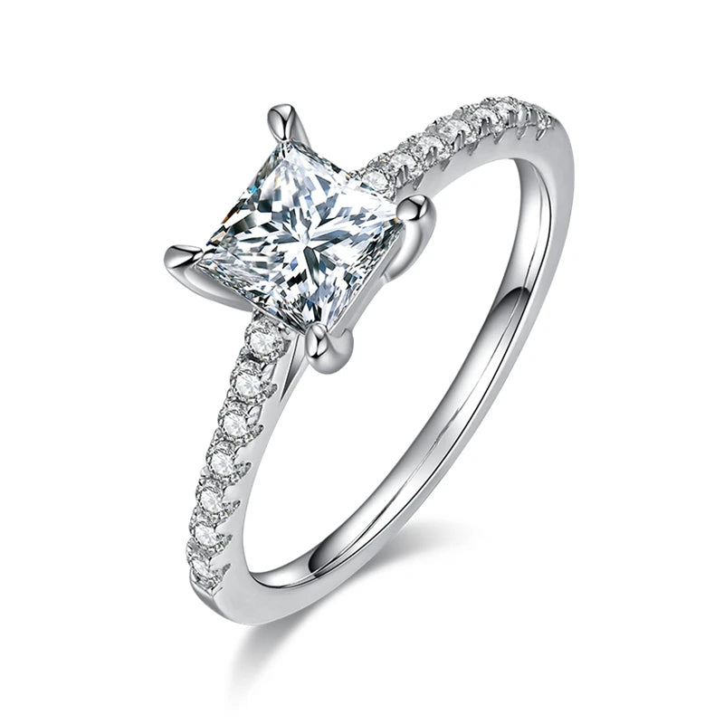 Princess Cut Pavé Ring