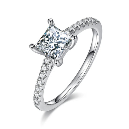 Princess Cut Pavé Ring