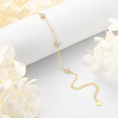 Sterling Silver 925 Bracelet Engagement Wedding Jewelry 4mm 1.2cttw All D Moissanite Diamond Bracelet for Girls