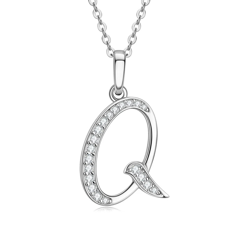 A-Z Initial Moissanite Pendant