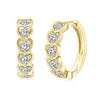 Moissanite Heart Hoop Earrings