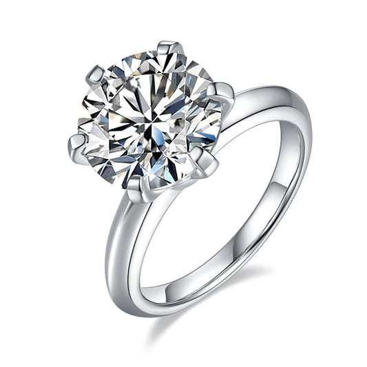 5ct Round Moissanite Solitaire Ring