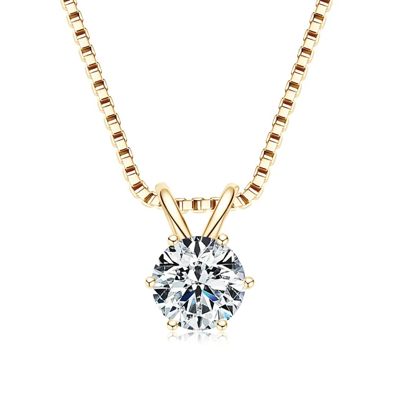 6 claw Moissanite pendant