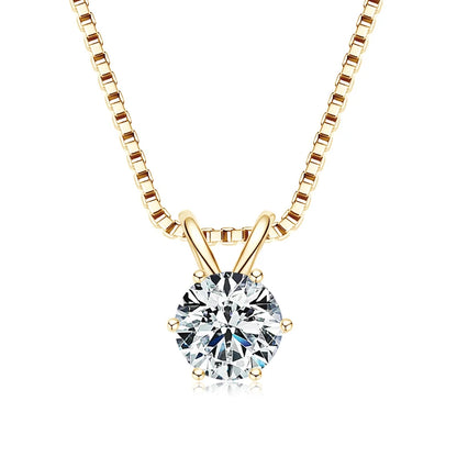 6 claw Moissanite pendant