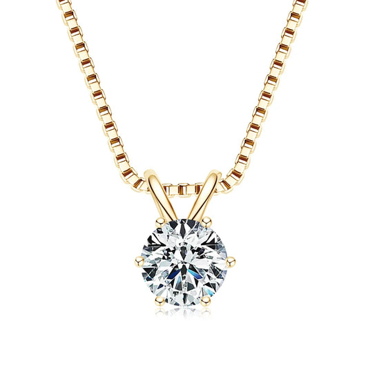 6 claw Moissanite pendant