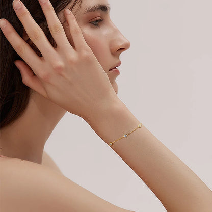 Sterling Silver 925 Bracelet Engagement Wedding Jewelry 4mm 1.2cttw All D Moissanite Diamond Bracelet for Girls