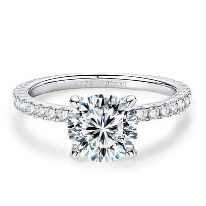 Hidden Halo Moissanite Engagement Ring