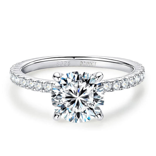 Hidden Halo Moissanite Engagement Ring