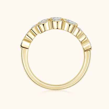 925 Silver 4mm&3.5mm&3mm&2.5mm Bezel Set Moissanite Bubble Twist Shank Open Wedding Engagement Moissanite Ring for Women