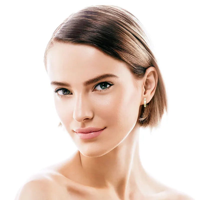 Wholesale Bulk Women Moissanite Jewelry 925 Silver Forever 2.5mm Moissanite Diamond Huggie Hoop Earrings for Men Women