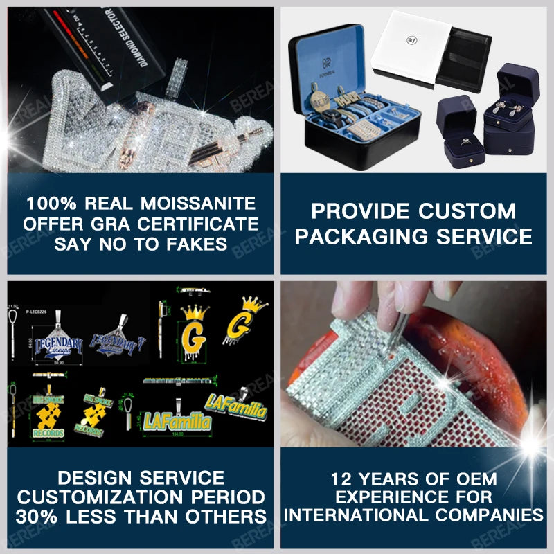 [US] in Stock 5MM Black Vvs Moissanite Tennis Bracelet Iced Out Round Brilliant Cut Diamond 925 Silver Tennis Chain