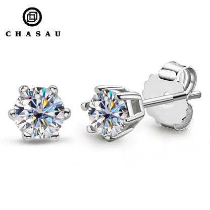 Party Fine Jewelry Tiny Delicate 925 Sterling Silver VVS Cute 3mm 0.1CT Moissanite Stud Earring for Lady