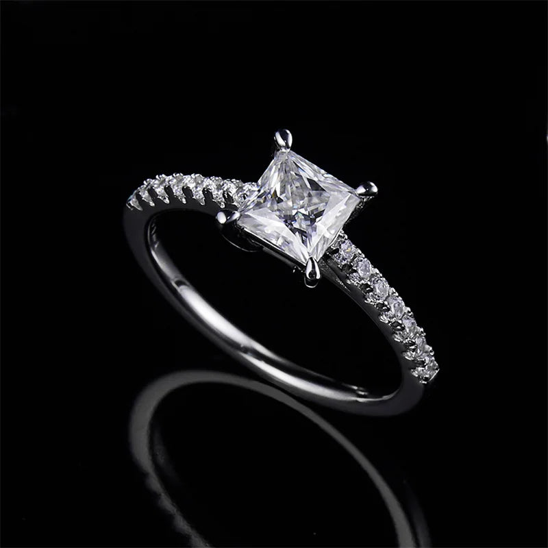 Princess Cut Pavé Ring