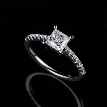 Princess Cut Pavé Ring