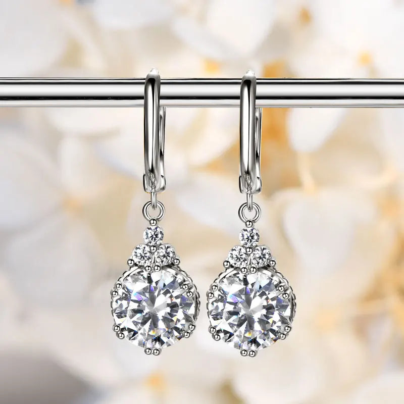 Promise Drop Hoop Earrings