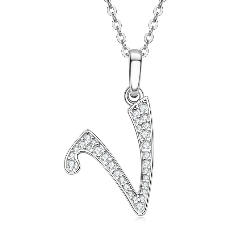 A-Z Initial Moissanite Pendant