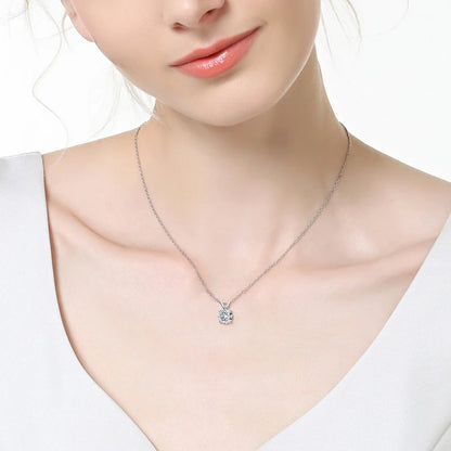 4-Claw Moissanite Solitaire Pendant Necklace